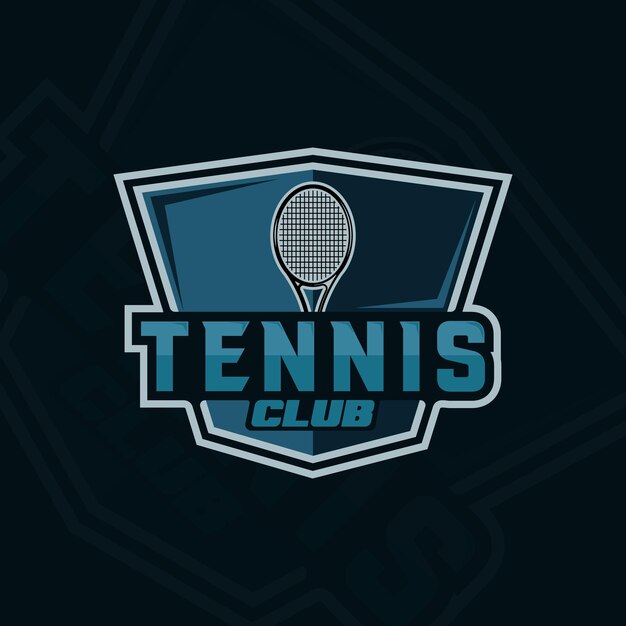 Vector raquetas de tenis logotipo emblema vector ilustración plantilla icono diseño gráfico signo o símbolo deportivo