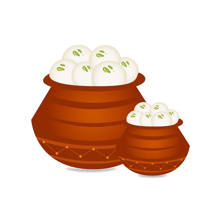 Vector rasgulla vector comida tradicional bengalí