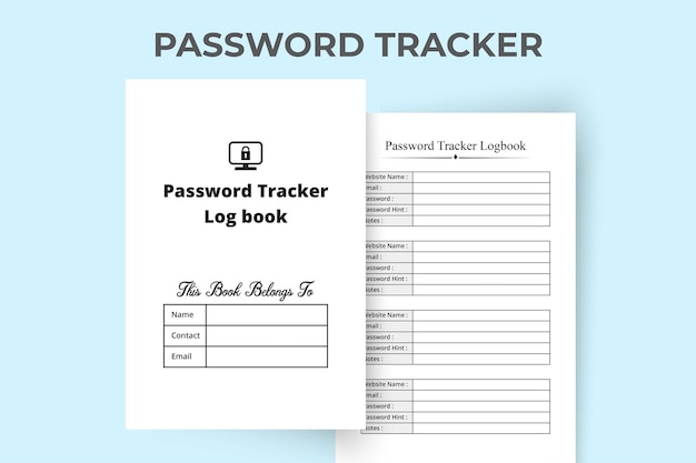 Rastreador de contraseñas diario interior de kdp libro de registro del rastreador de contraseñas del sitio web información del sitio web e interior del cuaderno de contraseñas diario interior de kdp interior del cuaderno de rastreo de contraseñas