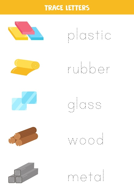 Rastrear palabras Juego educativo para niños Materiales de aprendizaje