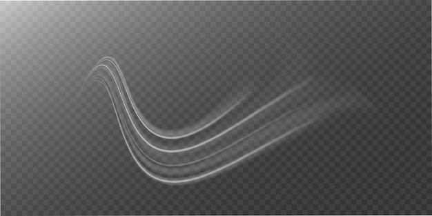 Rastro de luz onda camino de fuego línea de rastreo luces de automóvil fibra óptica e incandescencia curva giro png faros de automóvil de carretera Líneas blancas luminosas de velocidad Efecto de luz brillante Líneas de movimiento abstractas