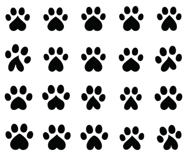 El rastro de la pata del conejo la huella del paso de la mascota el gato el perro el animal el estampado del dibujo animado el conejo la pata del gato la pata del perro