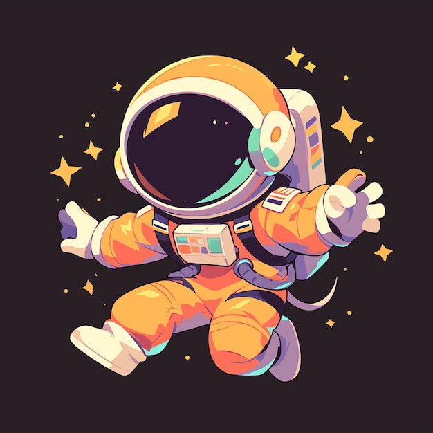 Un ratón astronauta al estilo de las caricaturas