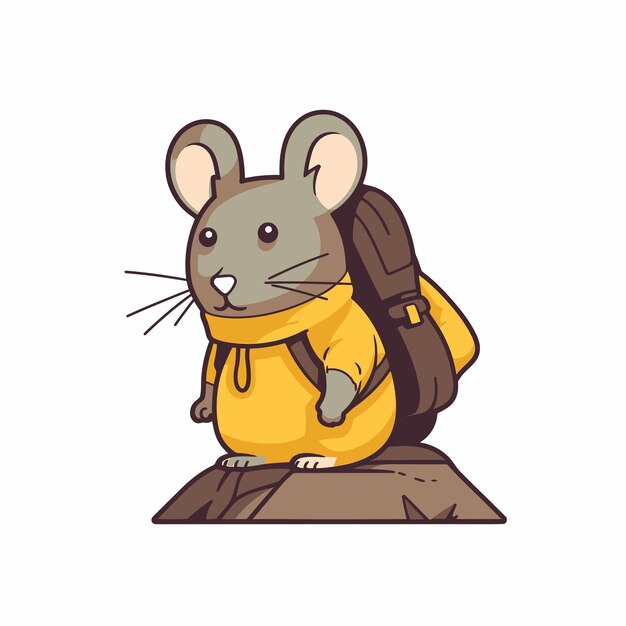 Vector ratón de aventuras