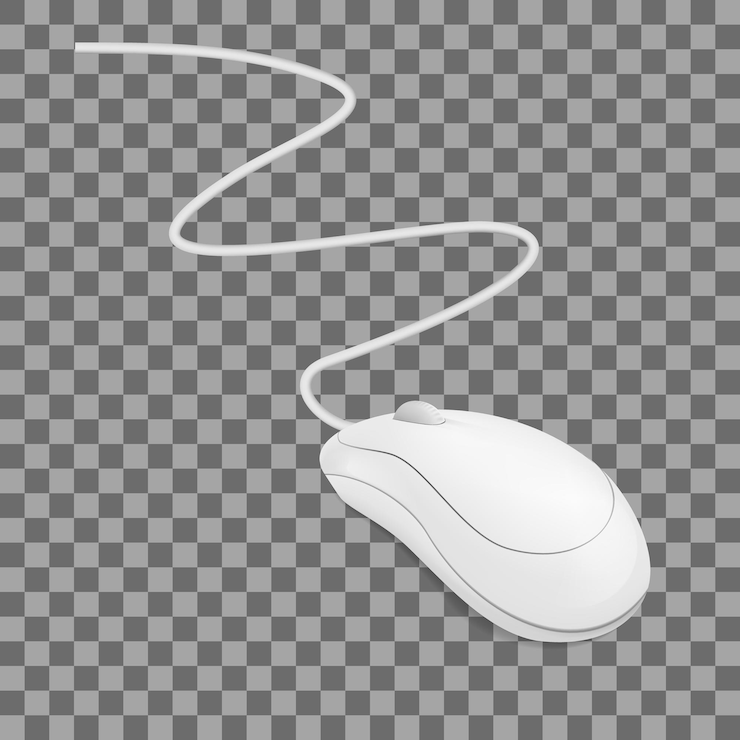 Vector ratón de computadora blanco simple abstracto