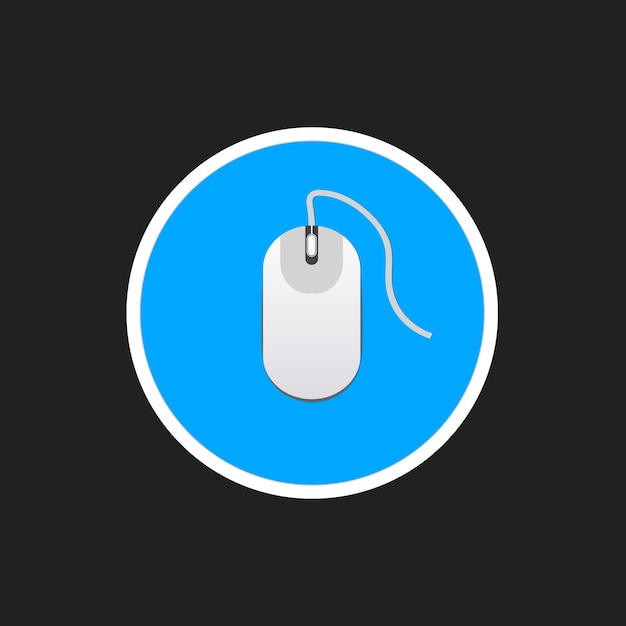 Ratón de la computadora ilustración Diseño vectorial.