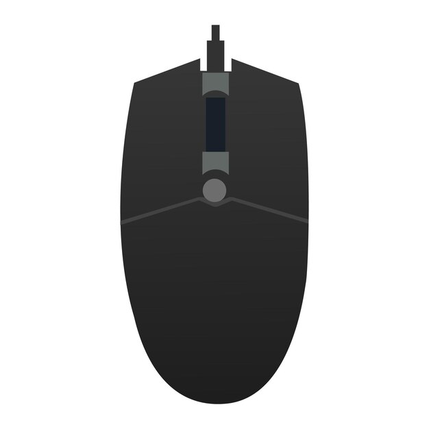 un ratón de computadora negro con un fondo negro