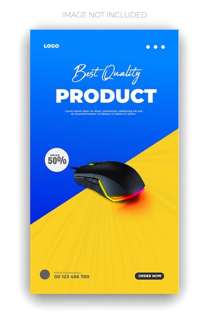 un ratón de computadora que está anunciando un producto que está disponible en la parte superior