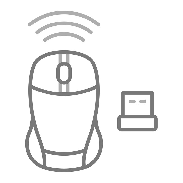 Vector un ratón de computadora con un ratón y un ratón en él