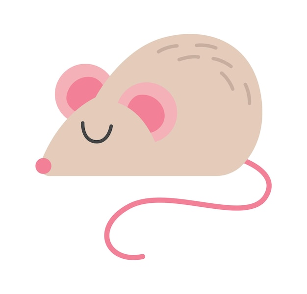 Ratón dormido Animal Vector ilustración