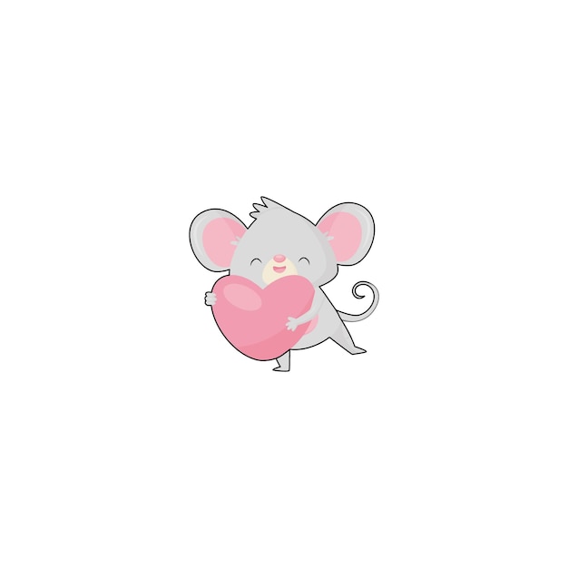 El ratón vectorial lindo con la diversión del queso
