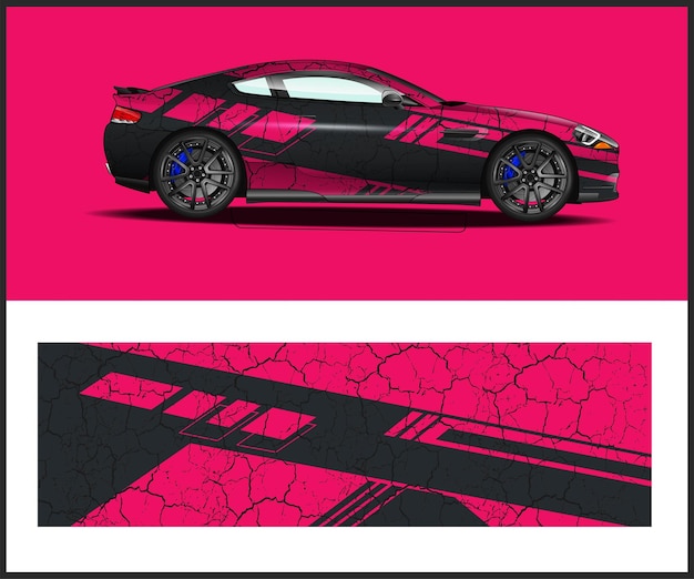 raya abstracta de la envoltura del coche para el diseño de la envoltura de su vehículo