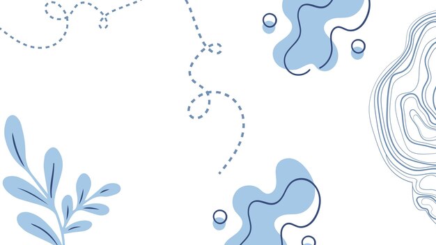 una raya azul con círculos y un punto en ella