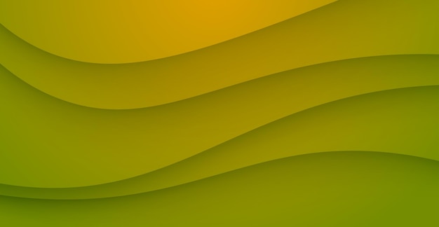 Raya diagonal amarilla verde de onda moderna abstracta con sombra y fondo claro
