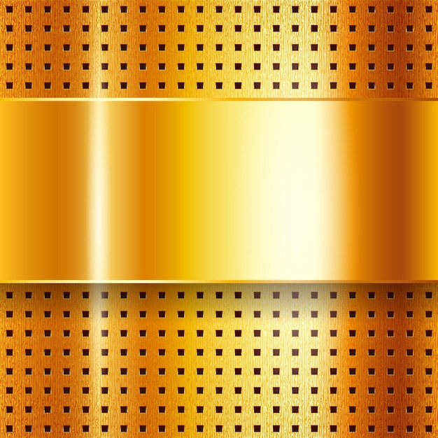 Rayado, sobre fondo de cromo dorado, ilustración vectorial eps10