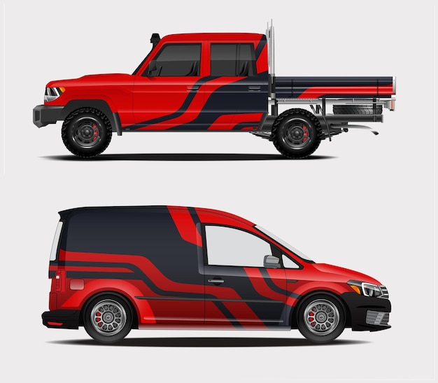 rayas abstractas deportivas para el diseño de envoltura de automóviles