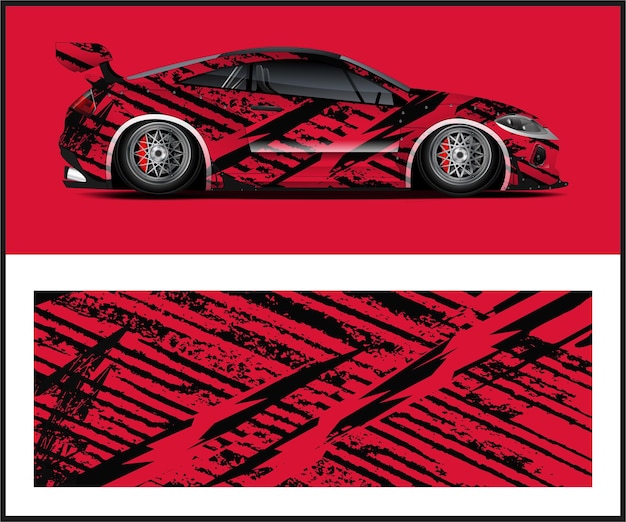 rayas abstractas deportivas para el diseño de envoltura de automóviles
