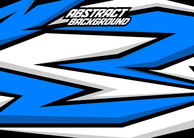 Rayas abstractas de fondo de carreras con azul blanco y negro vector gratis