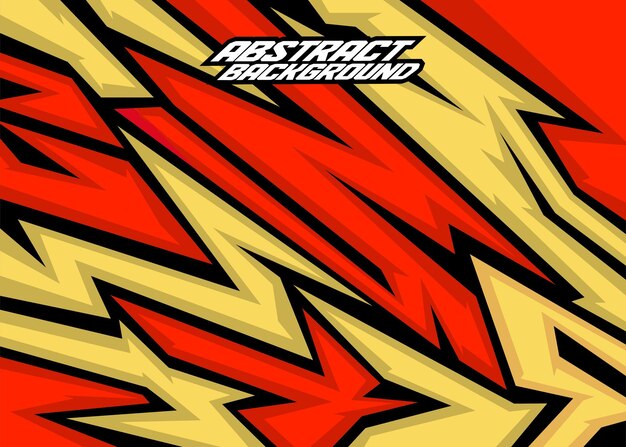 Rayas abstractas de fondo de carreras con blackroyal yellowand scarlet free vector