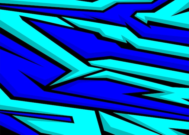 Rayas abstractas de fondo de carreras con cian, negro y azul vector gratis