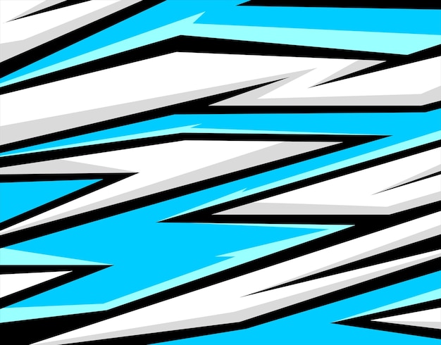 Rayas abstractas de fondo de carreras con cielo azul, negro y blanco vector gratis