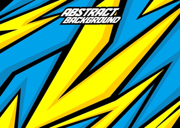 Rayas abstractas de fondo de carreras con Cyanyelloowdeep amarillo y negro vector gratis