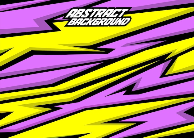 Rayas abstractas de fondo de carreras con heliotropo amarillo y negro vector gratis