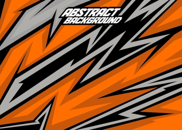 Rayas abstractas de fondo de carreras con hot orangegloosy greyand negro vector libre