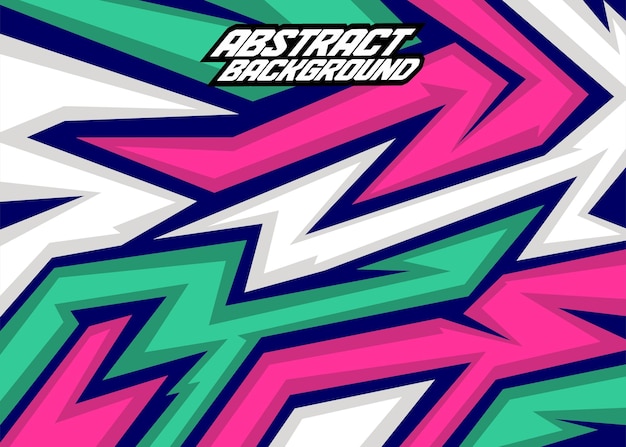 Rayas abstractas de fondo de carreras con mar verde rosa caliente blanco y dongker vector gratis