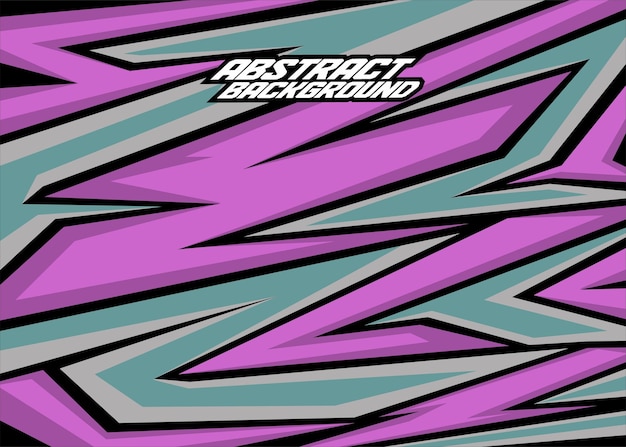 Rayas abstractas de fondo de carreras con océano verde, negro y violeta vector gratis