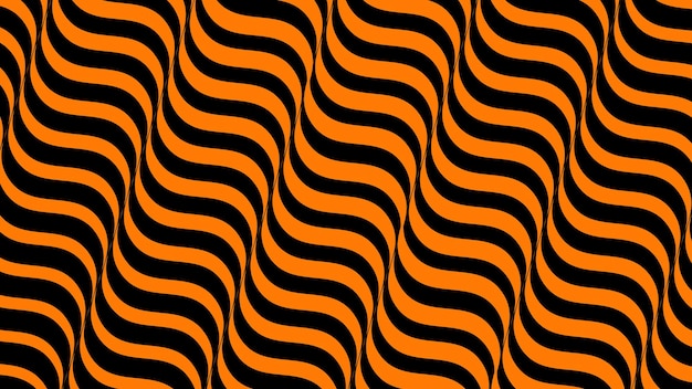 Las rayas angulares negras y naranjas ondulan el fondo abstracto para el telón de fondo o el estilo de la tela