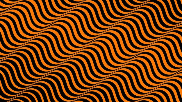 Las rayas angulares negras y naranjas ondulan el fondo abstracto para el telón de fondo o el estilo de la tela
