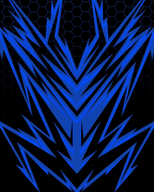 Las rayas azules abstractas son un fondo moderno para la sublimación de la camiseta deportiva.