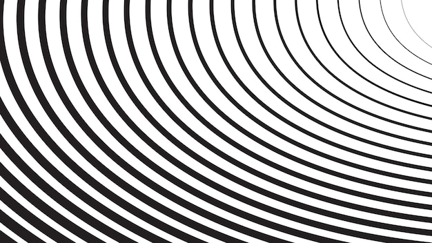 Rayas blancas y negras con fondo abstracto curvo para presentación o telón de fondo
