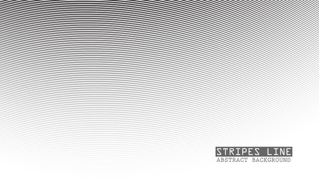 Rayas blancas y negras con fondo abstracto curvo para presentación o telón de fondo