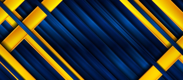 Las rayas brillantes azules y naranjas son un fondo técnico abstracto.