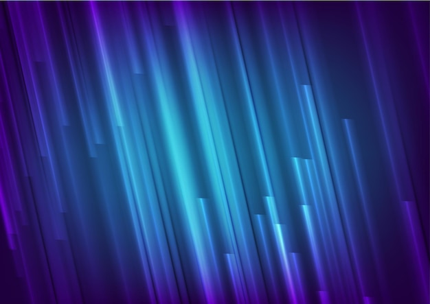 Las rayas brillantes de neón azul fondo moderno abstracto