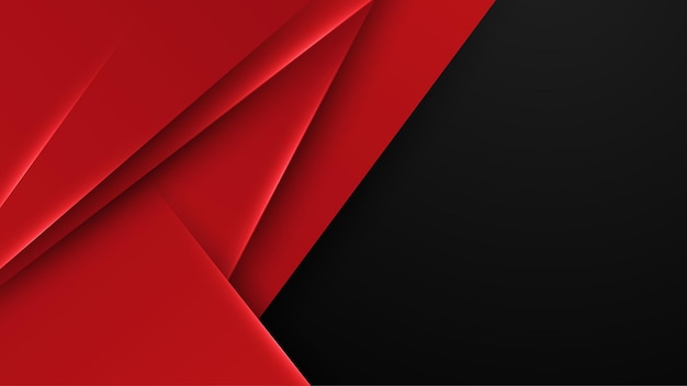 Rayas brillantes rojas y negras de alto contraste Diseño de fondo gráfico de tecnología abstracta Fondo corporativo vectorial Ilustración vectorial