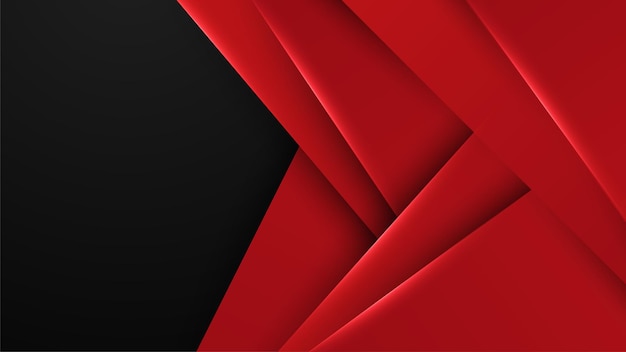 Rayas brillantes rojas y negras de alto contraste Diseño de fondo gráfico de tecnología abstracta Fondo corporativo vectorial Ilustración vectorial