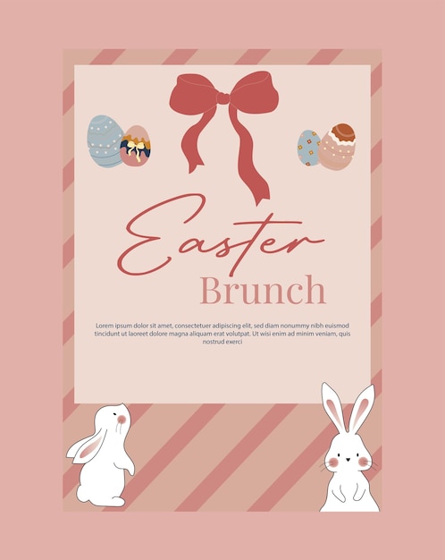 Las rayas del brunch de Pascua son rosadas.