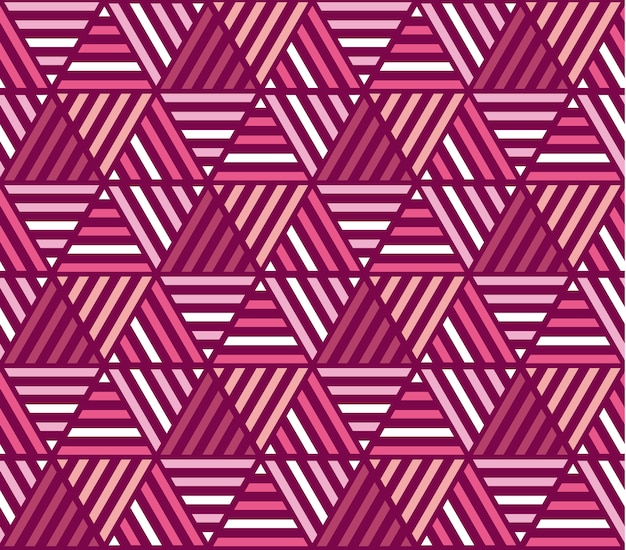 Rayas de color rosa de patrones sin fisuras. ilustración vectorial de mosaico adorno repetible
