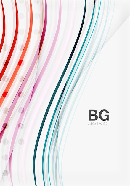 Rayas de color vectorial líneas onduladas fondo geométrico moderno Fondo de plantilla vectorial para opciones de número de diagrama de diseño de flujo de trabajo o diseño web