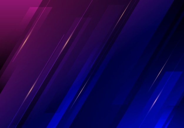Rayas diagonales abstractas con fondo azul oscuro y rosa y textura con efecto de iluminación. Ilustración vectorial