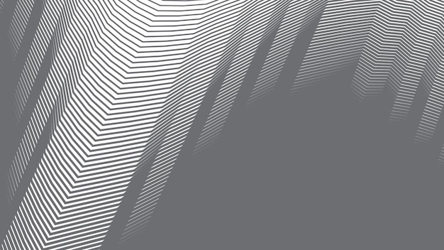 Rayas grises líneas curvas en zigzag fondo abstracto para telón de fondo o estilo de tela