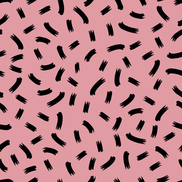 Rayas irregulares de patrones sin fisuras vectoriales abstractos con trazos de pincel aislados de borde rasgado