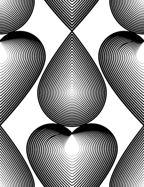 Rayas monocromáticas geométricas de patrones sin fisuras, fondo abstracto vectorial en blanco y negro. telón de fondo simétrico gráfico.
