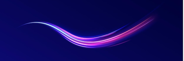 Rayas de neón en forma de vueltas de perforación y remolino Luz de fondo Velocidad ondulada Velocidad de curva de remolino