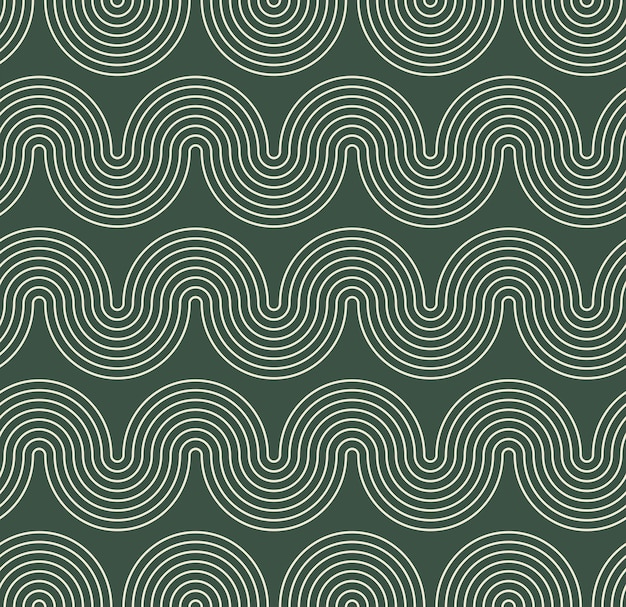 Rayas onduladas abstractas Rayas geométricas psicodélicas hipnóticas ópticas Patrón vectorial sin costuras Fideos