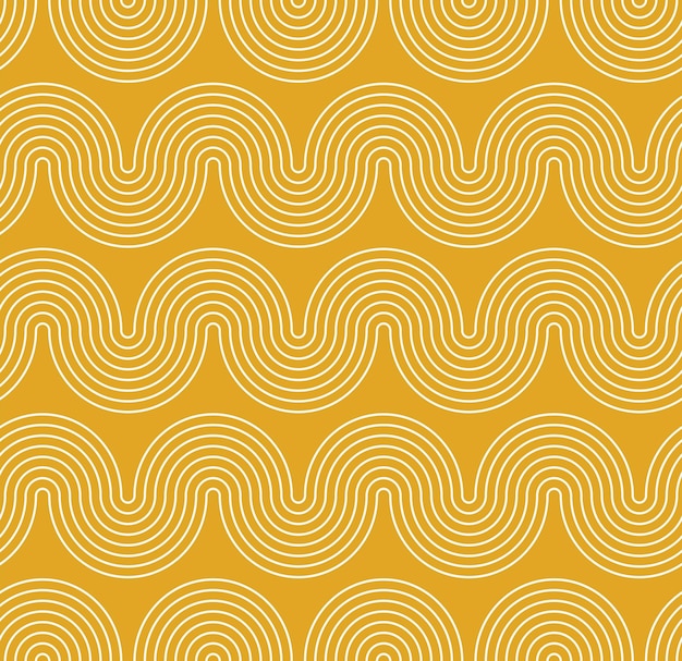 Rayas onduladas abstractas Rayas geométricas psicodélicas hipnóticas ópticas Patrón vectorial sin costuras Fideos