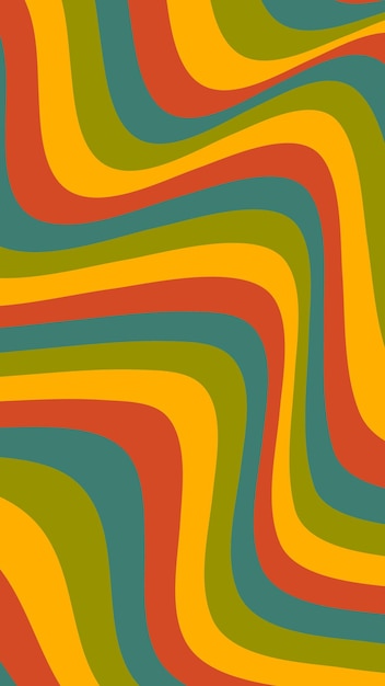 Las rayas onduladas en colores retro